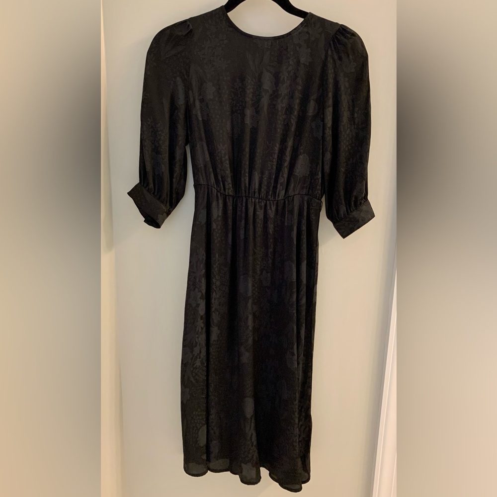 NWOT Banana Republic Black Midi Dress Petite XS